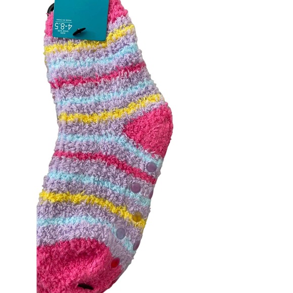 West Loop kids 3 pair fuzzy socks shoe size 4-8.5 - Picture 3 of 6